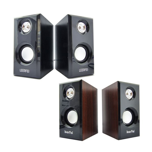 PARLANTE LEERFEI, MOD.D-092 USB + PLUG 3,5 MM CON REGULADOR DE VOLUMEN, PARA PC
