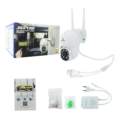 CAMARA VIGILANCIA IP EXTERIOR JORTAN MOD.JT-8170 WIFI-LAN 8 LED TF-LAN  CON TRAFO ATRIL