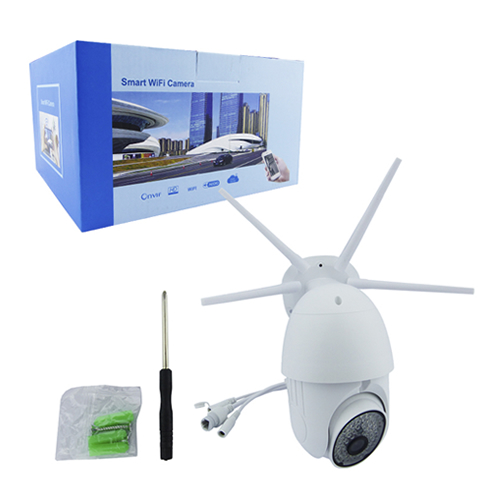 CAMARA VIGILANCIA IP EXTERIOR 79 LED WIFI MOD.Q79 APP V380 CON TRANSFORMADOR, MOVIMIENTO, TF