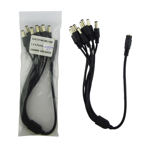 CABLE SPLITER 1X8 DC PARA CAMARA VIGILANCIA IDEAL PARA ALIMENTAR HASTA 8 CAMARAS