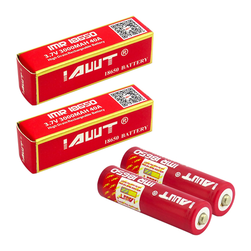 PILA AWT 18650 3.7V 3.00 MAH ROJA PUNTA SET X 2 PCS RECARGABLE