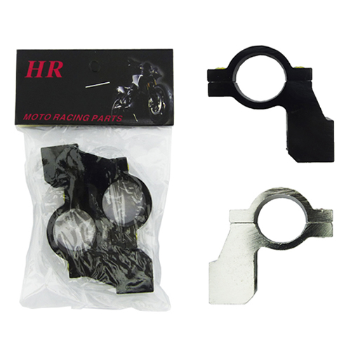 SOPORTE PARA ESPEJO MOTO HR UNIVERSAL HILO-10 PLATA, NEGRO SET X2 PCS