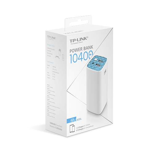 TL-PB10400 10400mAh Power Bank, 2 USB ports