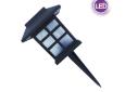 Estaca LED Solar En PVC Por 6 Unidades Tipo Farol.