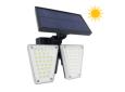 Proyector Solar LED Doble Mini, 60 Watt, Articulado, PVC, Con Sensor. En Caja.