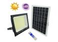 Proyector Solar LED De 800 Watt En PVC Con Panel De 2438 LED, Luz Blanca Y Control Remoto.