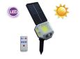 Estaca LED Solar COB De PVC Modelo XF-706 Con Sensor Y Control Remoto.