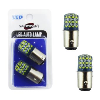 AMPOLLETA LED MARCA DEZZER 24 LED 12 VOLT DOBLE CONTACTO ULTRA STROBO