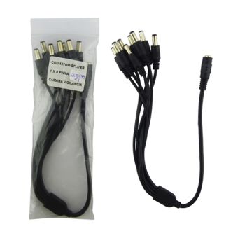 CABLE SPLITER 1X8 DC PARA CAMARA VIGILANCIA IDEAL PARA ALIMENTAR HASTA 8 CAMARAS