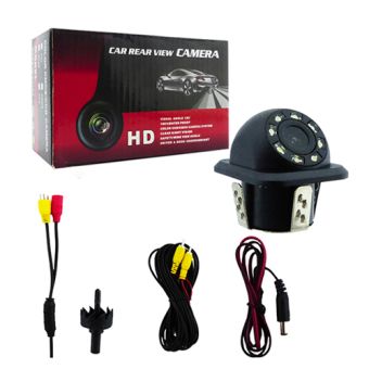 CAMARA RETROVISOR P/AUTO ANGULAR LED EMBUTIDA C/BROCA Y CABLE