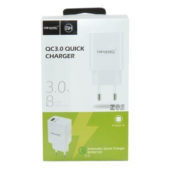 CARGADOR QIHANG Z05 SIN CABLE: GARGA RAPIDO 3.0 CON CERTIFICADO ORIGINAL CERTIFICADO: SEC 452648