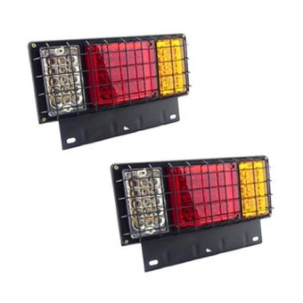 FOCO TRASERO SOPORTE LED CON SOPORTE Y REJILLA METAL SET X2 PCS PARA CAMION 24V