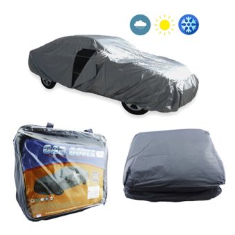 FUNDA CUBRE AUTO DE FELPA CON CIERRE PROTEGE DEL SOL, LA LLUVIA Y POLVO TALLA L (482CM X 178CM X 119CM)