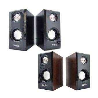 PARLANTE LEERFEI, MOD.D-092 USB + PLUG 3,5 MM CON REGULADOR DE VOLUMEN, PARA PC