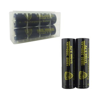 PILA 18650 PLANA RECARGABLE 3.7V 3500MAH SET X2 IDEAL VAPEO