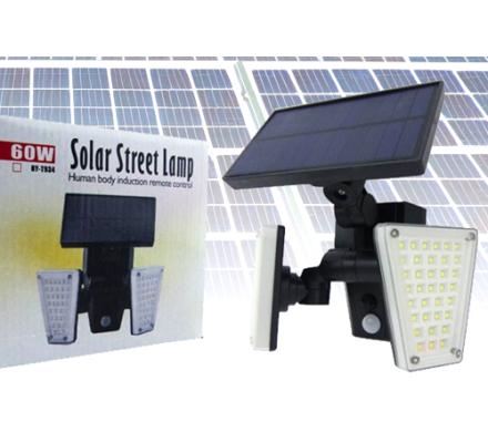 PROYECTOR SOLAR LED DOBLE MINI 60 W ARTICULADO CON SENSOR