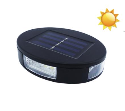 Aplique Solar LED Mini De 8 LED Para Pared Redondo.