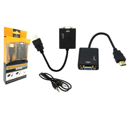 COVERTIDOR DE HDMI A VGA C/AUDIO INCLUYE CABLE 1X1