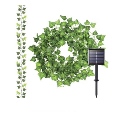 Guirnalda Solar Tipo Enredadera De 5 Mts Con Estaca En Luz Calida.