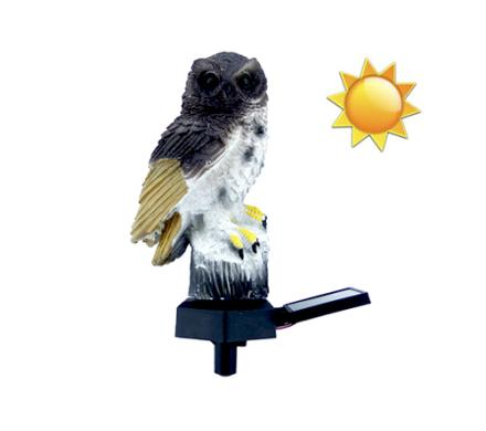 Estaca LED Solar Diseño De Lechuza Para Cesped En 2 Colores.