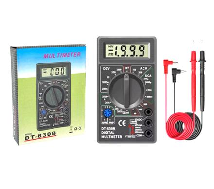 TESTER DIGITAL DT-830B CLASICO NEGRO CAJA