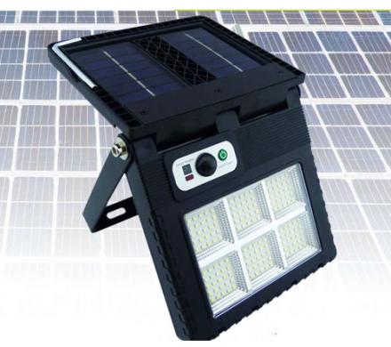 PROYECTOR SOLAR LED MOD.W782-6 PLEGABLE  DE 150 LED EN PVC c/CONTROL REMOTO