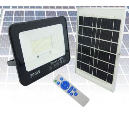PROYECTOR SOLAR LED 500 WATT, Y 200 LED CON PANEL SOLAR Y CONTROL REMOTO