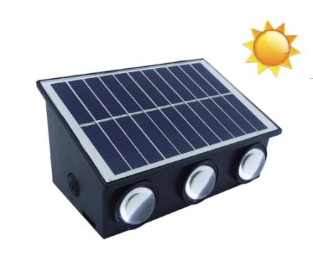 Aplique Solar De 6 LED Para Pared De Luz Blanca En PVC