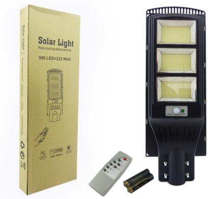 FOCO PARA POSTE SOLAR 450W CON 3 PLACAS 900 LED PVC CON CONTROL