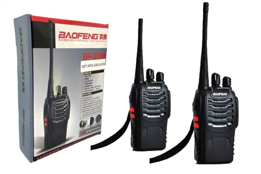 RADIO HANDY PORTATIL SET X 2 PCS RECARGABLE BAOFENG MOD.BF-888S FULL EN CAJA