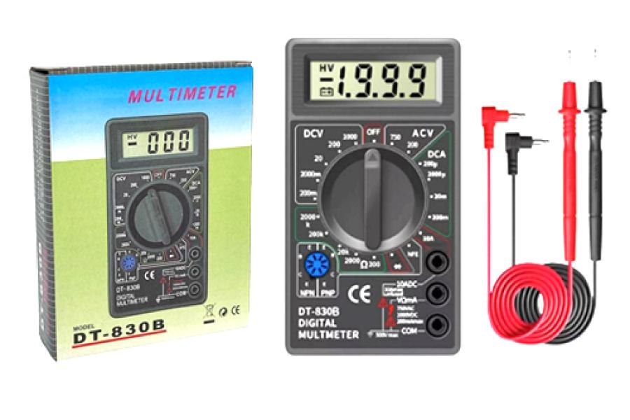 TESTER DIGITAL DT-830B CLASICO NEGRO CAJA