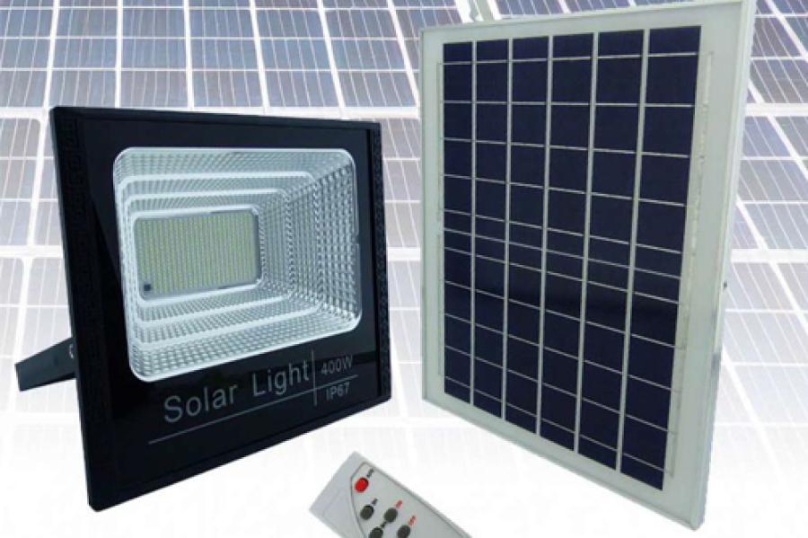 PROYECTOR SOLAR LED 400 WATT, 400 LED CON PANEL SOLAR Y CONTROL REMOTO