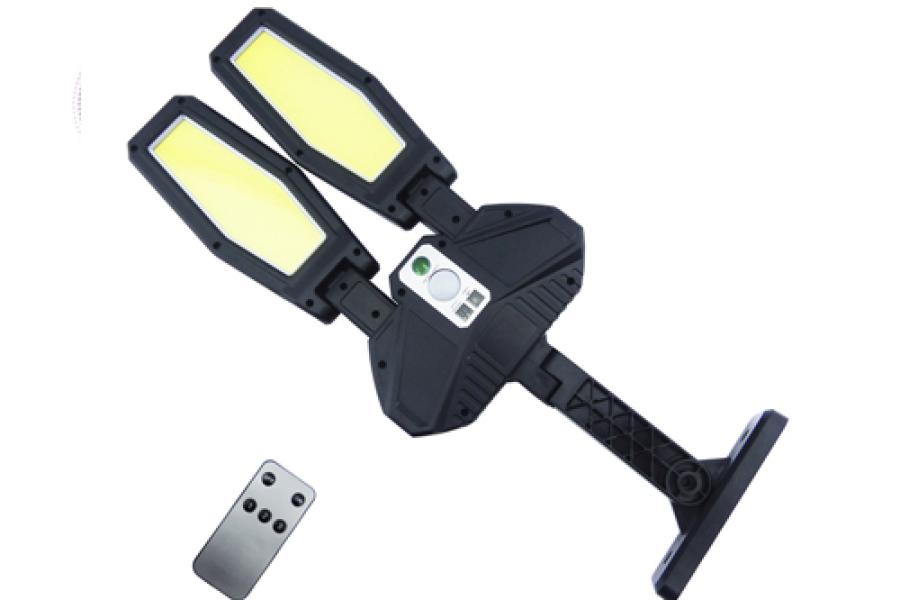 Foco Solar Con Brazo Doble Con 202 LED COB, Modelo KXK-988, Con Control.