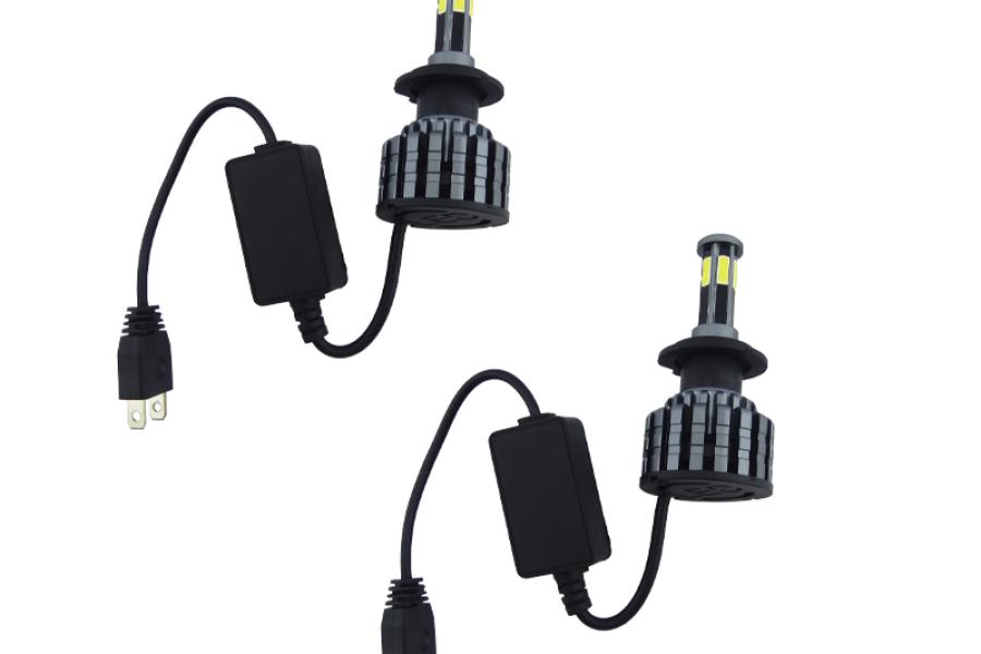 AMPOLLETA KIT LED H-7 COB 6 CARAS MOD.G9 480W C/ FILM AMBAR/BLUE CON CANBUS 10/48V