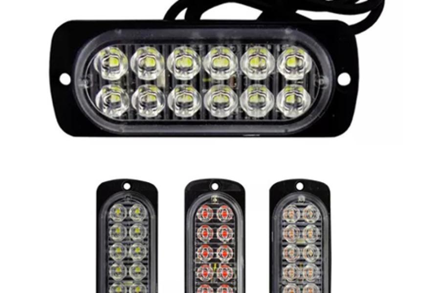 LUZ STROBO KIT POR 4 12 LED COLORES